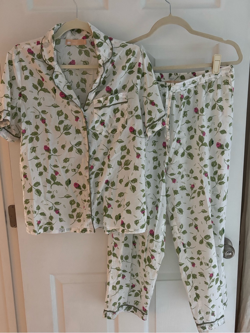 La Cera Women Floral Capri Pajamas 100% Cotton